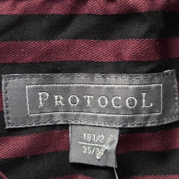 NWT Protocol Striped Easy Care Dress Shirt | XXL (18.5 35/36) - Picture 4 of 8